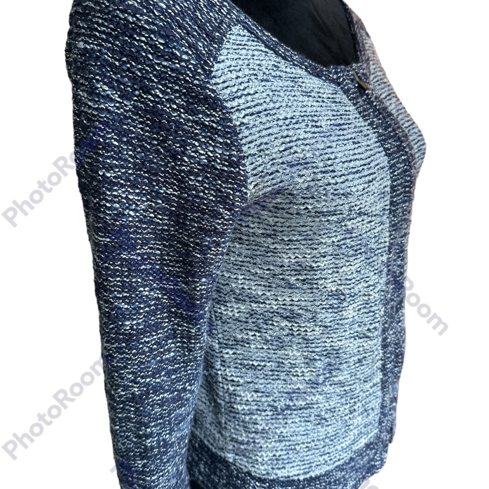 J. Crew Blue and Gray Women's Cardigan Sweater - Picture 2 of 6